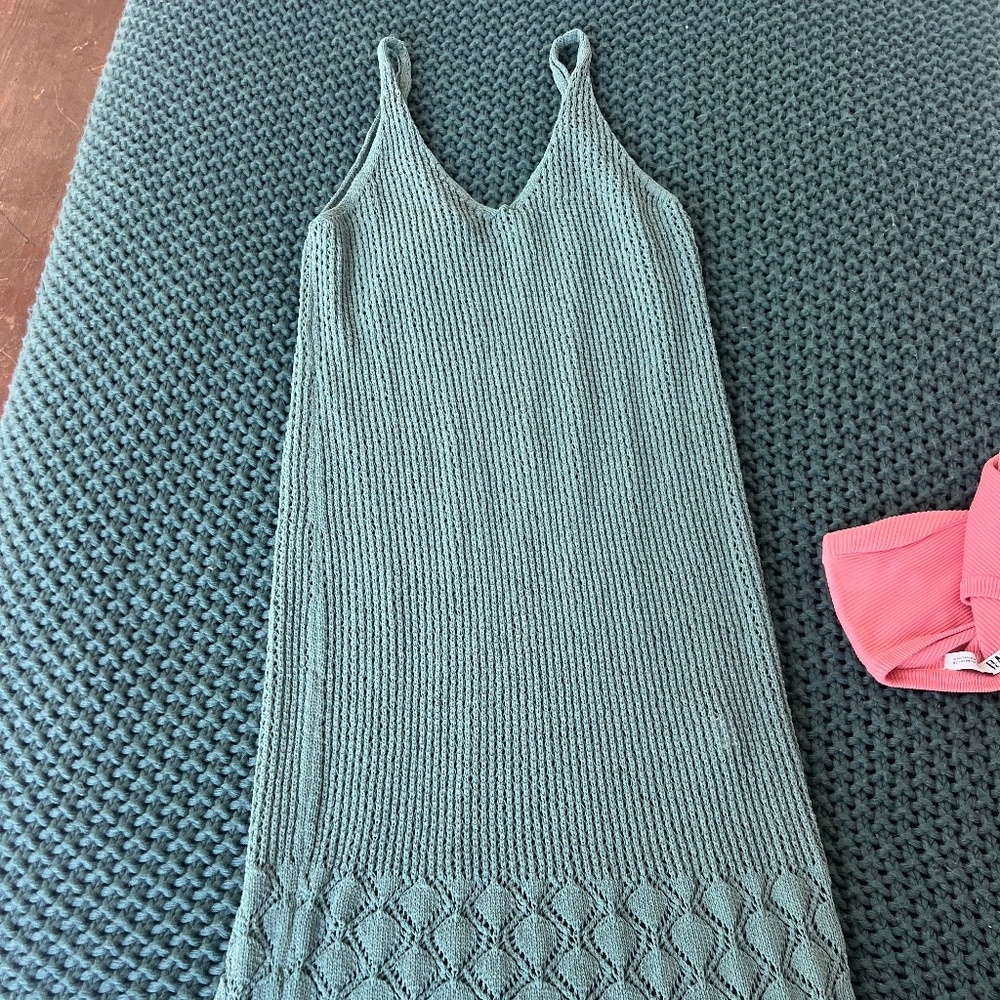 Zara crochet swim coverup